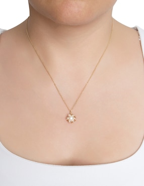 Collar con dije de flor Westies Filigrana de plata P 925