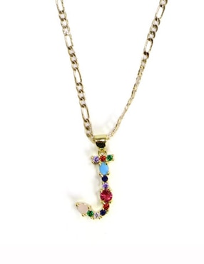 Collar con dije de letras Moon de oro laminado 10 K
