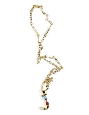 Collar con dije de letras Moon de oro laminado 10 K