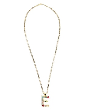 Collar con dije de letras Moon de oro laminado 10 K