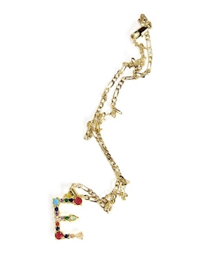 Collar con dije de letras Moon de oro laminado 10 K