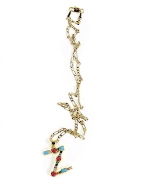 Collar con dije de letras Moon de oro laminado 10 K