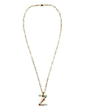 Collar con dije de letras Moon de oro laminado 10 K