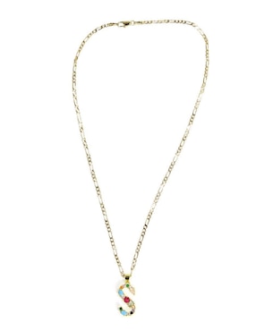 Collar con dije de letras Moon de oro laminado 10 K