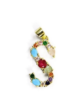 Collar con dije de letras Moon de oro laminado 10 K