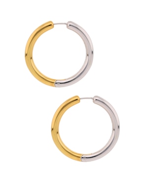 Aretes de aro redondos Kate Spade con acabado brillante