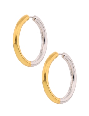 Aretes de aro redondos Kate Spade con acabado brillante