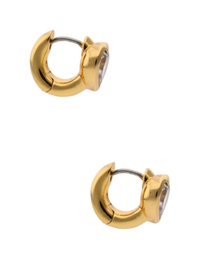 Arracadas de corazón Kate Spade con acabado pulido zirconia cúbica