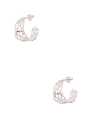Aretes de aro circulares Kate Spade con acabado brillante
