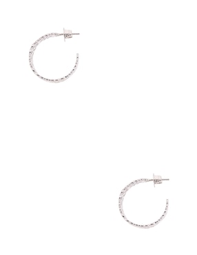 Aretes de aro circulares Kate Spade con acabado brillante