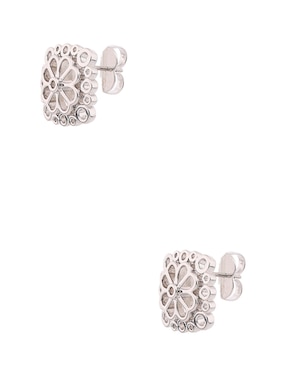 Aretes cortos de flor Kate Spade con acabado brillante