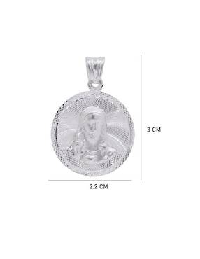 Dije redondo Boscaini sin colección jesucristo de plata P 925