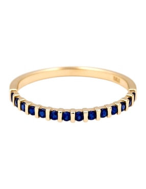 Anillo multi gemas circular Joyería M De Leon 14 k de oro amarillo zirconia pulido