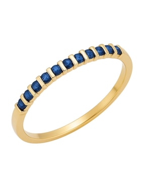 Anillo multi gemas circular Joyería M De Leon 14 k de oro amarillo zirconia pulido