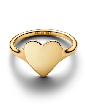 Anillo de corazón Pandora Pandora Moments de plata P 925 con acabado baño de oro