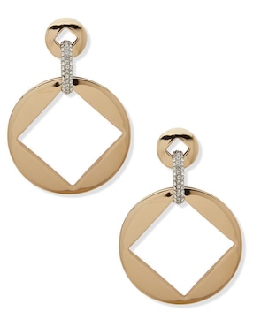 Aretes de círculo Karl Lagerfeld con acabado brillante