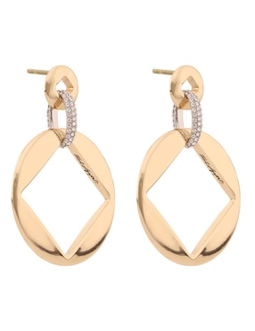 Aretes de círculo Karl Lagerfeld con acabado brillante