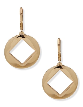Aretes de círculo Karl Lagerfeld con acabado brillante