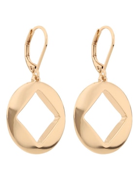 Aretes de círculo Karl Lagerfeld con acabado brillante