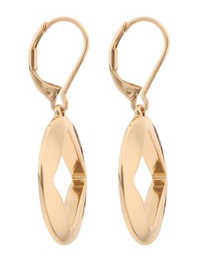 Aretes de círculo Karl Lagerfeld con acabado brillante