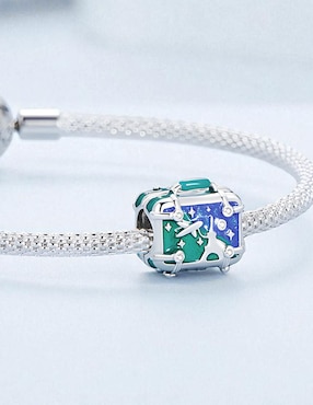 Charm de maleta Ame Jewelry glam pop de plata P 925 zirconia