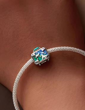 Charm de maleta Ame Jewelry glam pop de plata P 925 zirconia