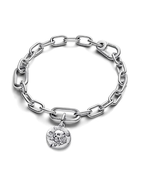 Charm de calavera Pandora me de plata P 925 zirconia cúbica