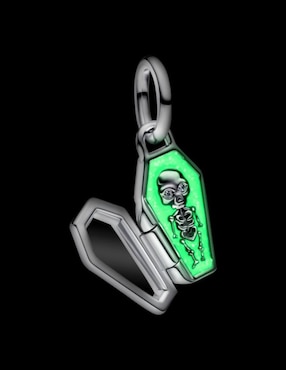 Charm de ataúd Pandora moments halloween de plata P 925 zirconia cúbica