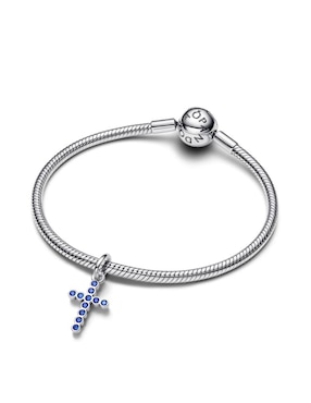 Charm de cruz Pandora moments de plata P 925 cristal