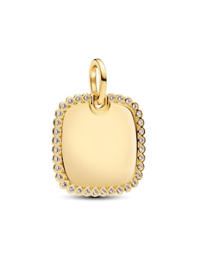 Dije cuadrado Pandora moments de plata P 925 zirconia cúbica