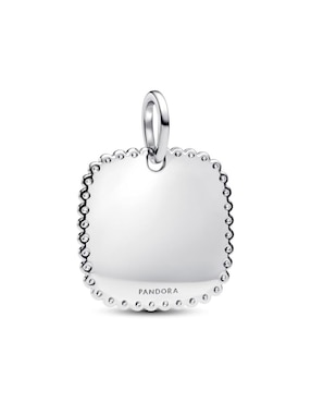 Dije cuadrado Pandora moments de plata P 925 zirconia cúbica