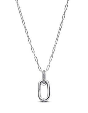 Collar con dije de eslabones Pandora de plata P 925