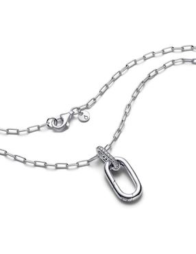 Collar con dije de eslabones Pandora de plata P 925