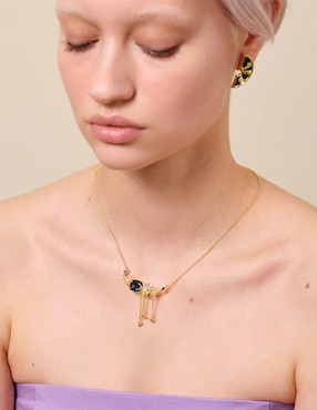 Collar de estrella Les Néréides de baño de oro 18 K