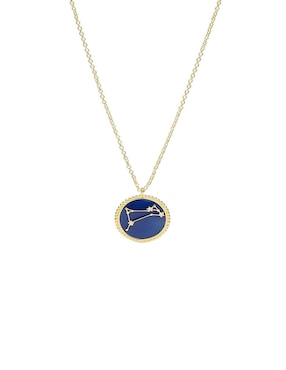 Collar con dije de signo zodiacal Les Néréides Constelación de baño de oro 18 K