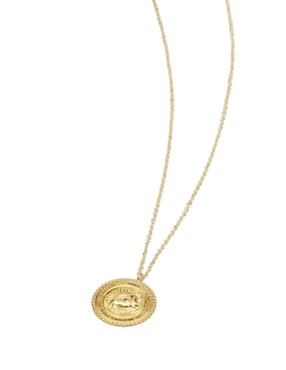 Collar con dije de signo zodiacal Les Néréides Constelación de baño de oro 18 K