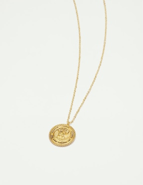 Collar con dije de signo zodiacal Les Néréides Géminis de baño de oro 18 K