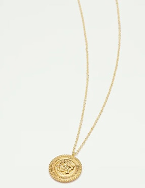 Collar con dije de signo zodiacal Les Néréides Constelación Leo de baño de oro 18 K