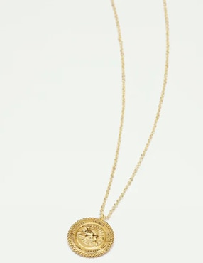 Collar con dije de signo zodiacal Les Néréides Constelación Libra de baño de oro 18 K