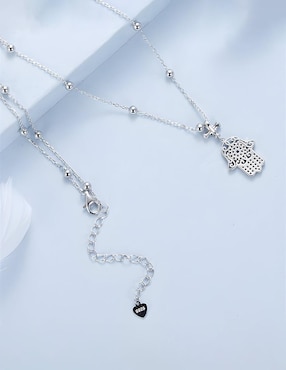 Collar con dije de mano Ame Jewelry Glam Pop de plata P 925