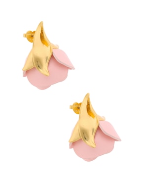 Aretes largos de rosa Kate Spade con acabado pulido