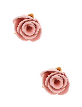 Aretes largos de rosa Kate Spade con acabado pulido