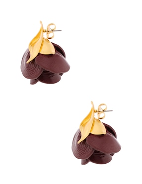 Aretes corto de rosa Kate Spade con acabado pulido