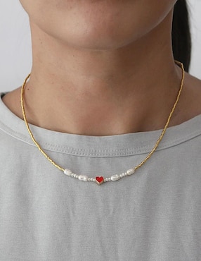 Collar de corazón Sofia Blum 14 K