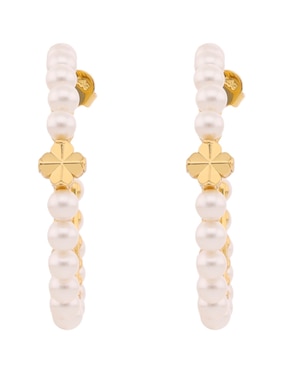 Arracadas de flor Kate Spade con acabado brillante