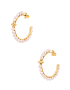 Arracadas de flor Kate Spade con acabado brillante