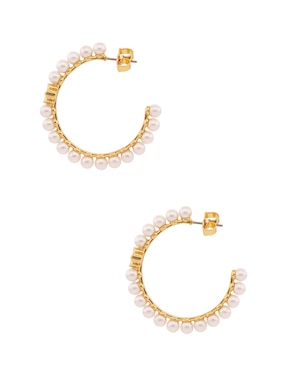 Arracadas de flor Kate Spade con acabado brillante