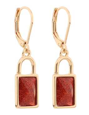 Aretes largos Nine West Holiday Beads con acabado brillante