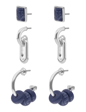 Set de aretes Nine West Holiday Beads con acabado brillante