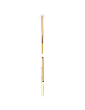 Aretes largos Nine West Gold Cubes con acabado brillante
